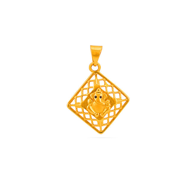Tanishq 22KT Gold Pendant for Women 