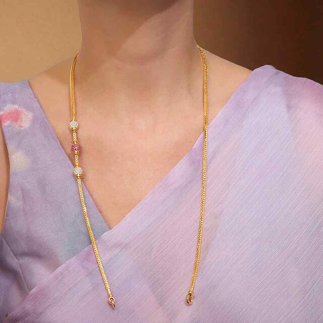 Tanishq 22KT CZ Chain for Women 2