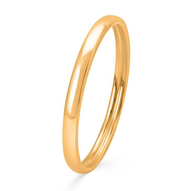 Classic Plain Gold Bangle 2