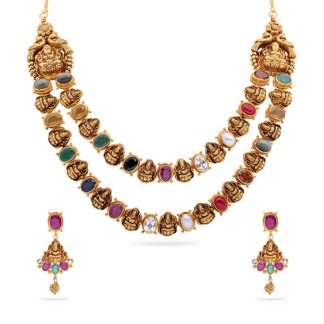 Two-layered Divine Navaratna set,,hi-res