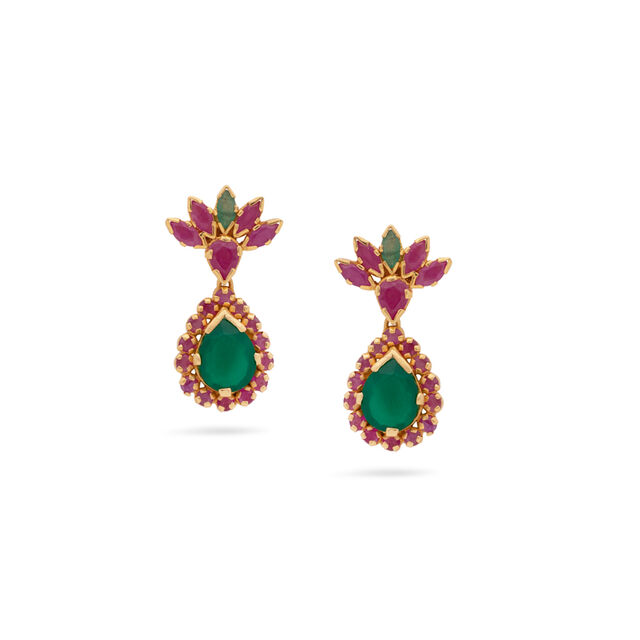 Structural Studded Teardrop Earrings,,hi-res 