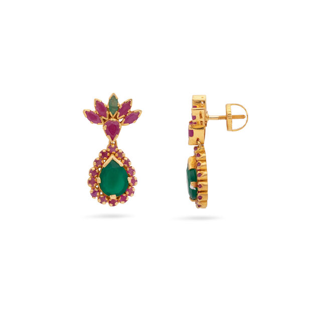 Structural Studded Teardrop Earrings,,hi-res 2