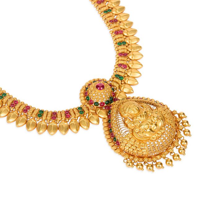 Tanishq 22KT Synthetic Stone Haaram for Women 3