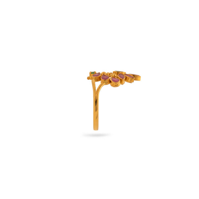 Radiant Floral Gem Ring,,hi-res