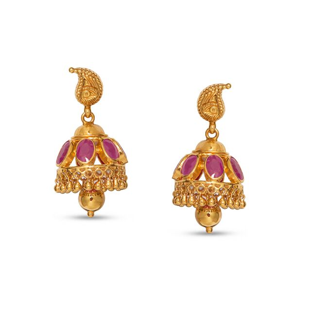 Tanishq 22KT Gold Earrings 