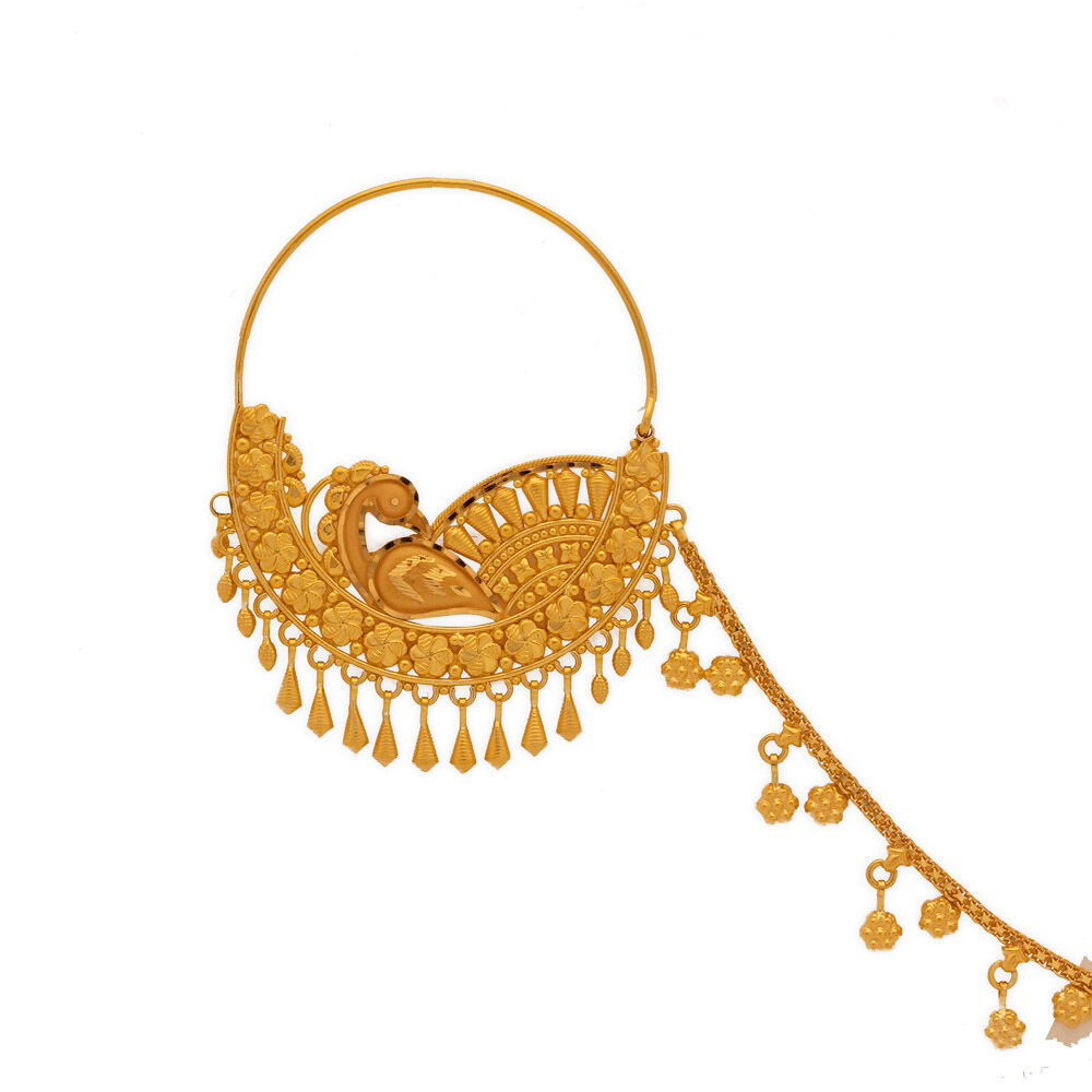Designer gold nath top