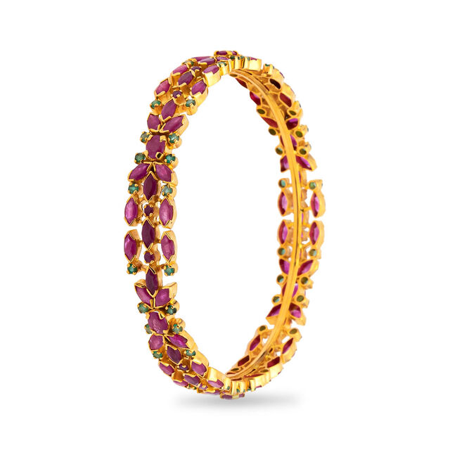 Gold Gem Bangle,,hi-res 2