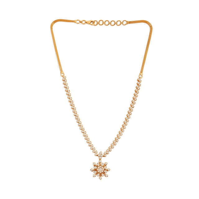 Tanishq 22KT Diamond Necklace for Women 