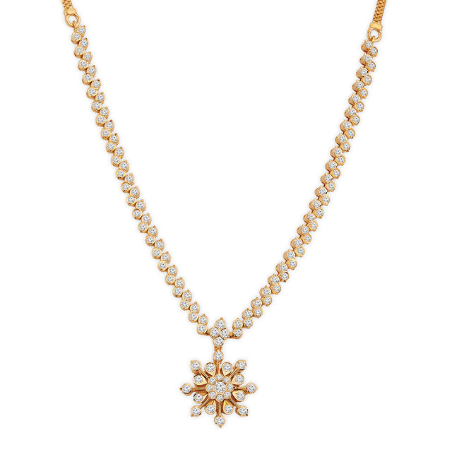 Tanishq 22KT Diamond Necklace for Women 2
