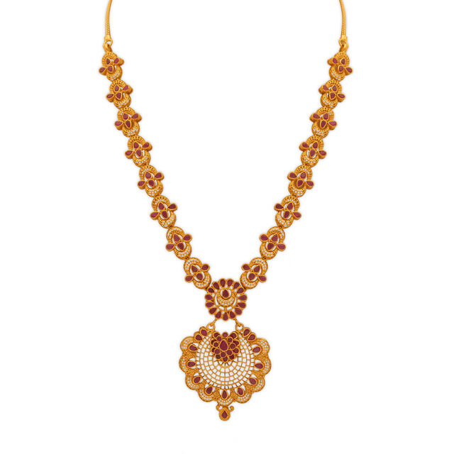 Enchanting Ruby Gold Necklace,,hi-res
