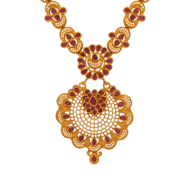 Enchanting Ruby Gold Necklace,,hi-res