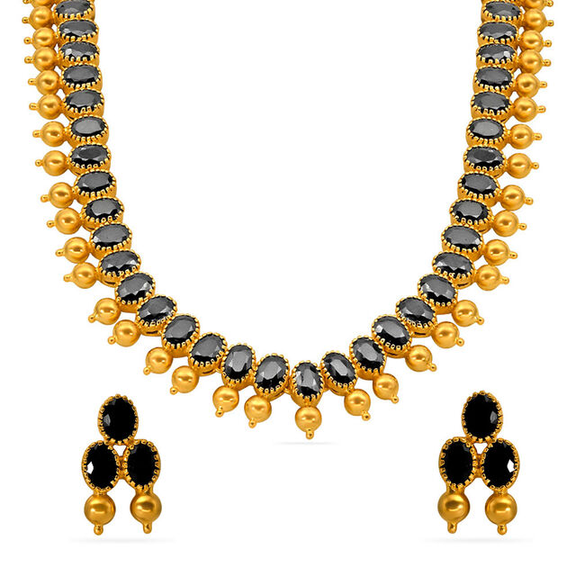 Tanishq 22 Karat Gold Necklace Set for Women 