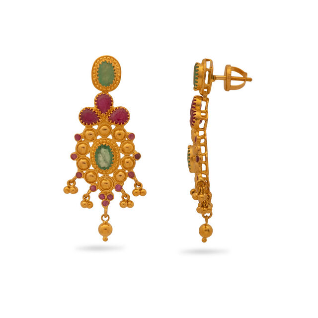 Tanishq Gold Earrings,,hi-res 2