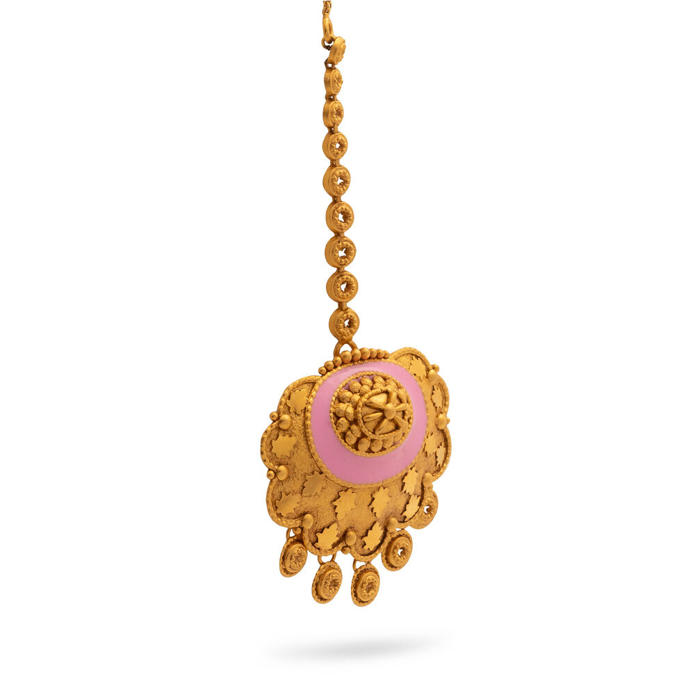Buy Gold Floral Cascade Maang Tikka at Best Price Tanishq US