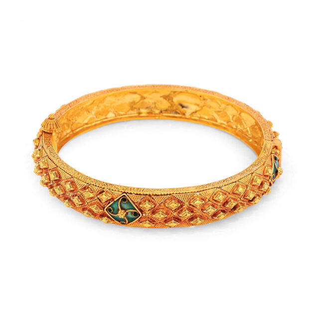 Luxe Yellow Gold Bangle,,hi-res 