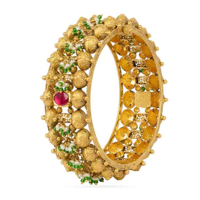 Tanishq 22KT Glass Kundan Bangle for Women 3