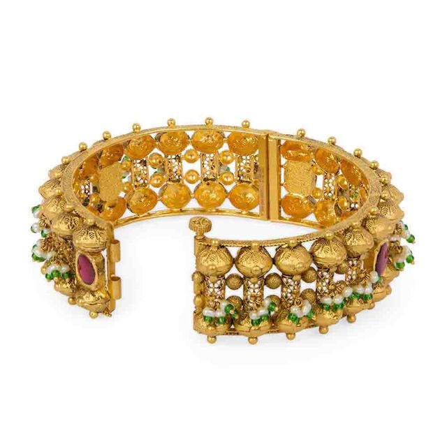Tanishq 22KT Glass Kundan Bangle for Women 5
