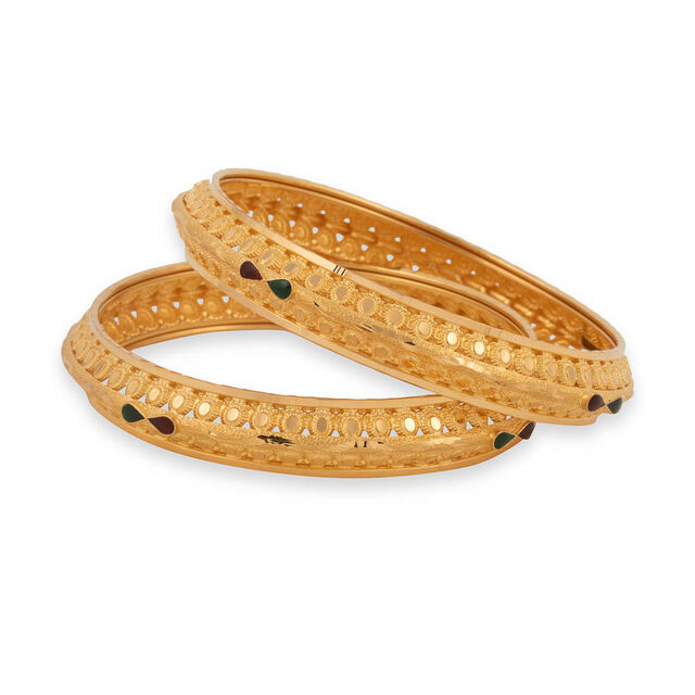 Everday Elegance Gold Bangles,,hi-res 