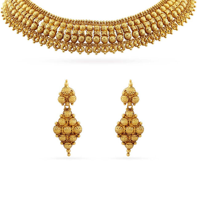Tanishq 22 KT Gold Necklace Set for Women
