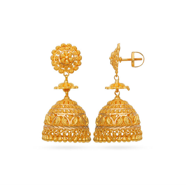 Tanishq 22 Karat Gold Earrings for Women 2
