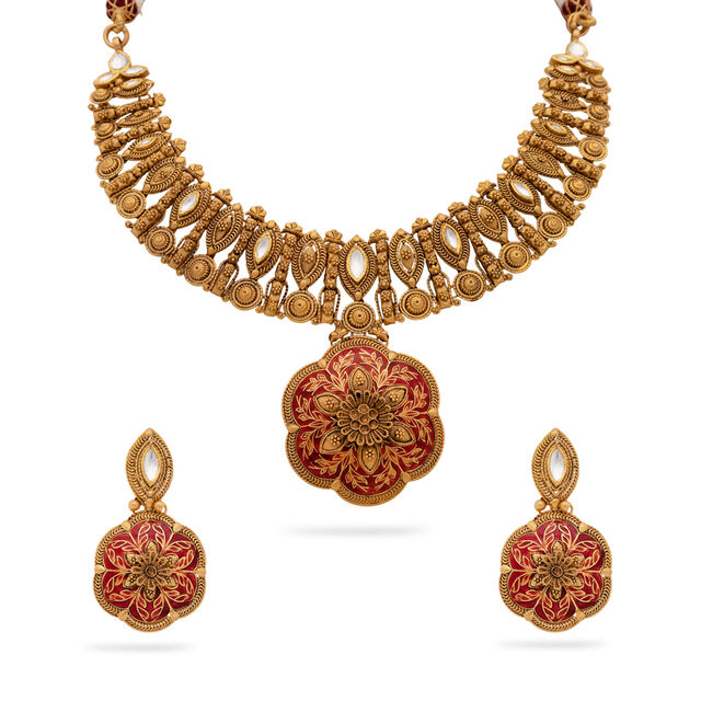 Heritage Gold Kundan Choker,,hi-res 