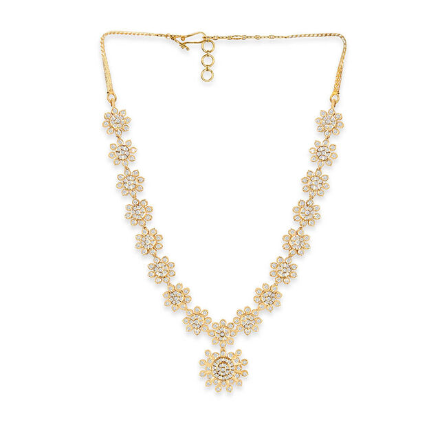 Tanishq 22KT Diamond Necklace for Women 
