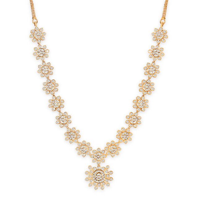 Tanishq 22KT Diamond Necklace for Women 3