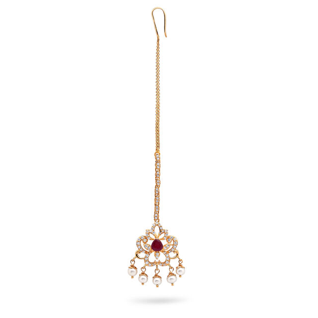 Majestic Floral Radiance Maang Tikka,,hi-res 