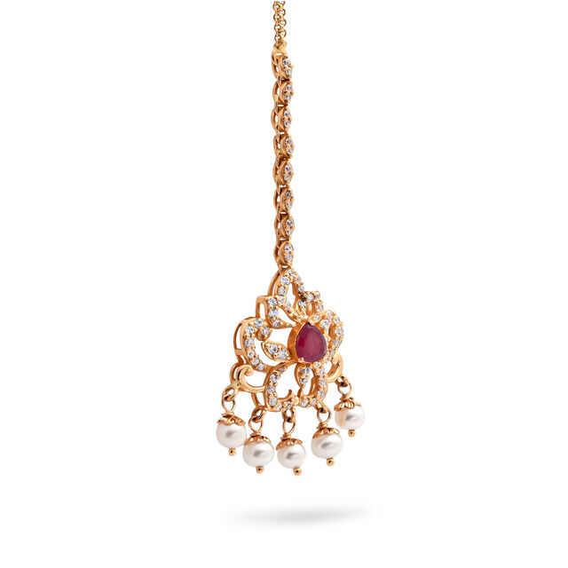 Majestic Floral Radiance Maang Tikka,,hi-res 2
