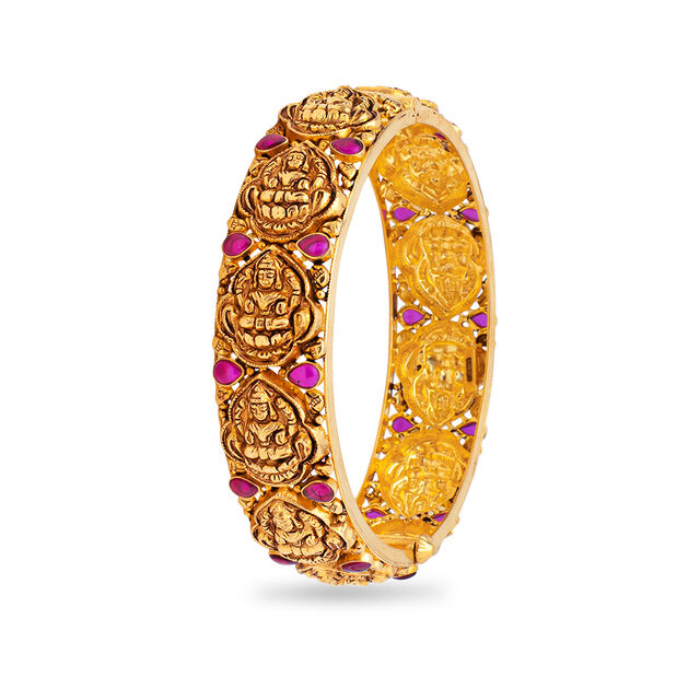Divine Goddess Gold Bangle,,hi-res 2