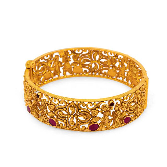 Forever Blooms Gold Bangle,,hi-res 