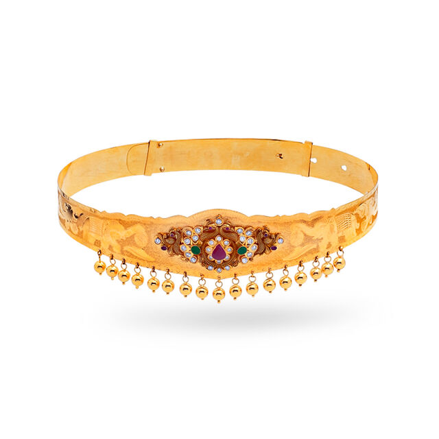 Floral Majesty Gold Waistbelt,,hi-res 