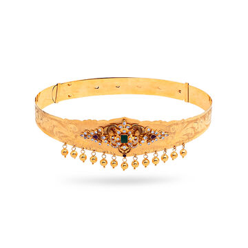 Sophisticated Floral Gold Waistbelt