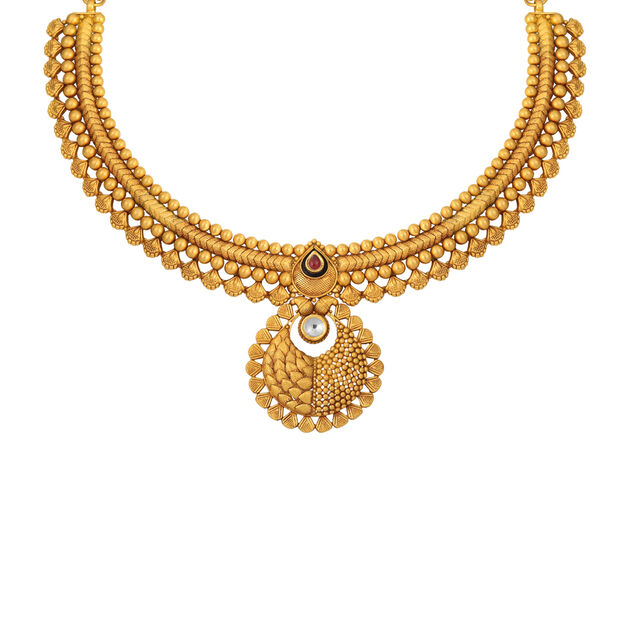 Traditional Kundan Gold Necklace Set 3