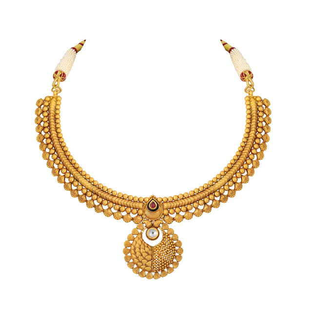 Traditional Kundan Gold Necklace Set 4
