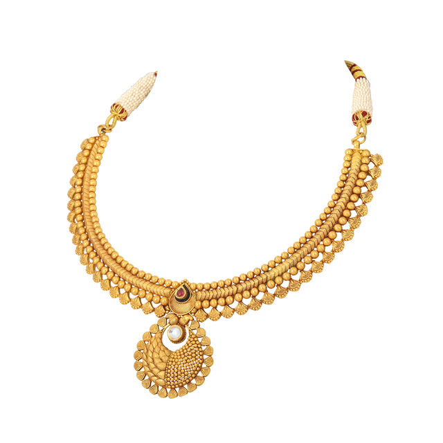 Traditional Kundan Gold Necklace Set 5