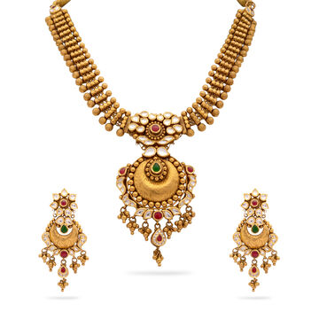 Majestic Kundan Gold Necklace