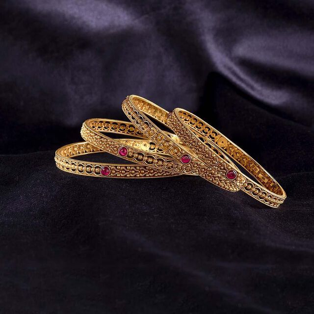 Tanishq 22KT Gold Bangle for Women 