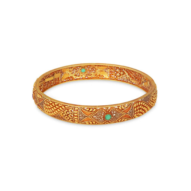 Royal Gold Bangle with Jewel