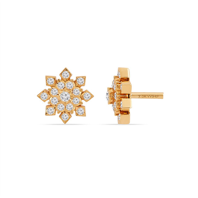 Tanishq 22KT Diamond Earrings for Women 4