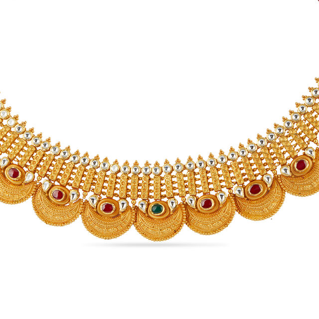 Tanishq 22 Karat Gold Necklace Set for Women 3
