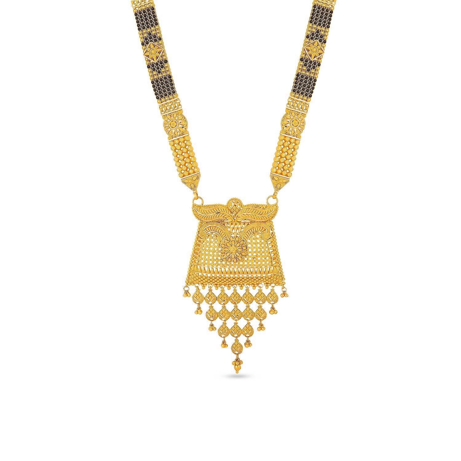 Gold Mangalsutra with Cascading Design