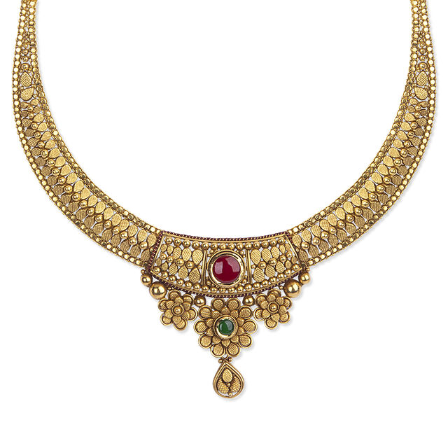 Tanishq 22 Karat Gold Necklace Set 2