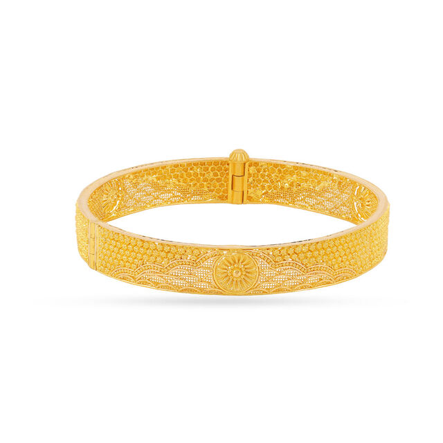Paisley Gold Elegance Bangle - Set of 2 Bangles