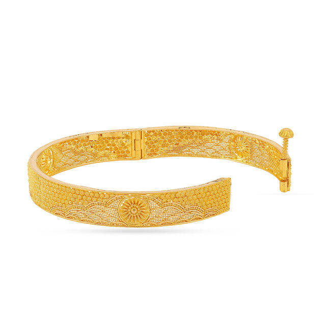 Paisley Gold Elegance Bangle - Set of 2 Bangles