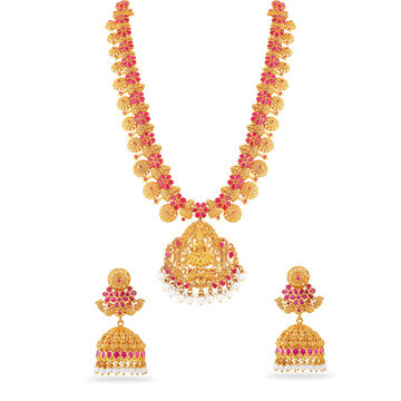Majestic Kakatiya Gemstone Necklace Set