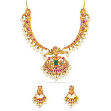 Kakatiya Dynasty Gemstone Necklace Set