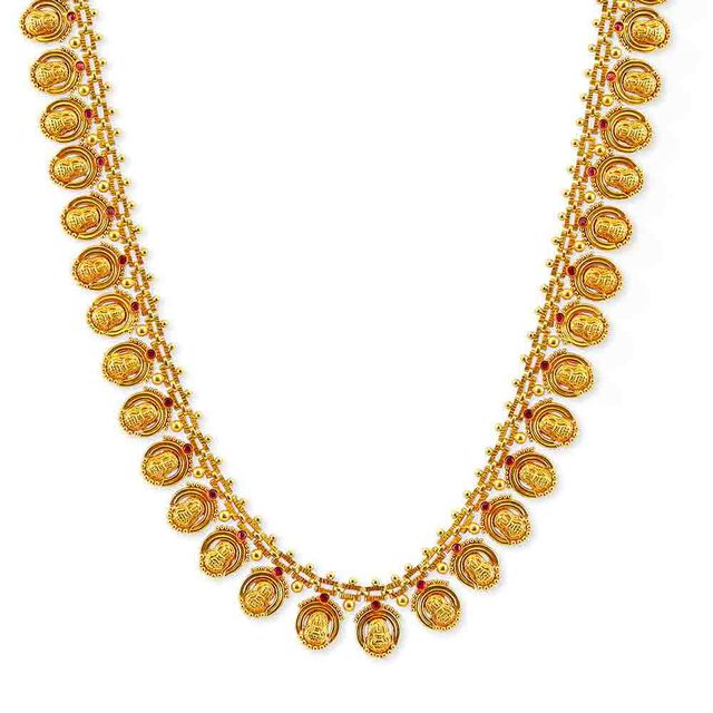Tanishq 22KT Synthetic Stones Haaram for Women 2