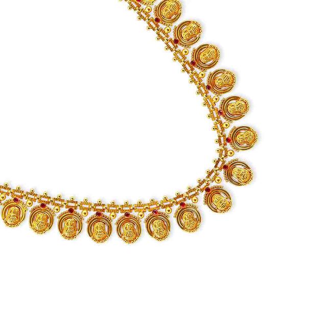 Tanishq 22KT Synthetic Stones Haaram for Women 3