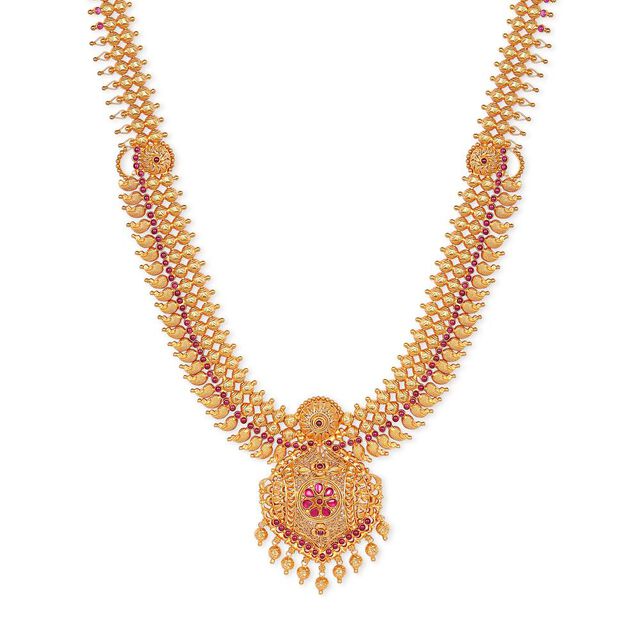Tanishq 22KT Synthetic Stone Haaram for Women 